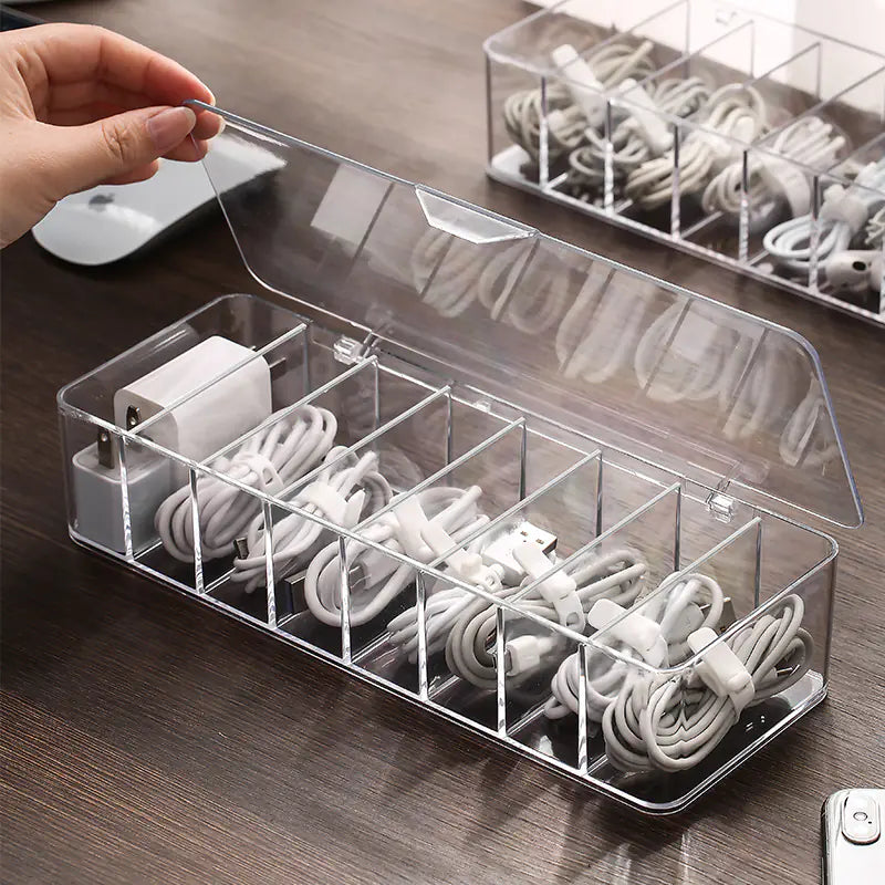 Dust-proof Storage Box for Cables and Mobile Chargers