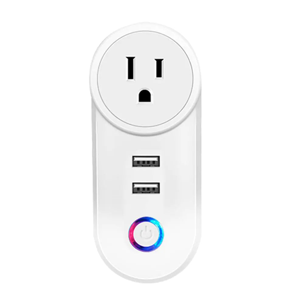 Smart Outlet Dual Mode WiFi 3 Outlets WiFi Smart Plug Powerful 10A 2400 Watt Output Individually Controllable USB Alexa Smart Plug Multi-Outlet Through Alexa Google Home