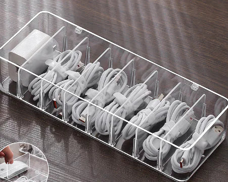 Dust-proof Storage Box for Cables and Mobile Chargers
