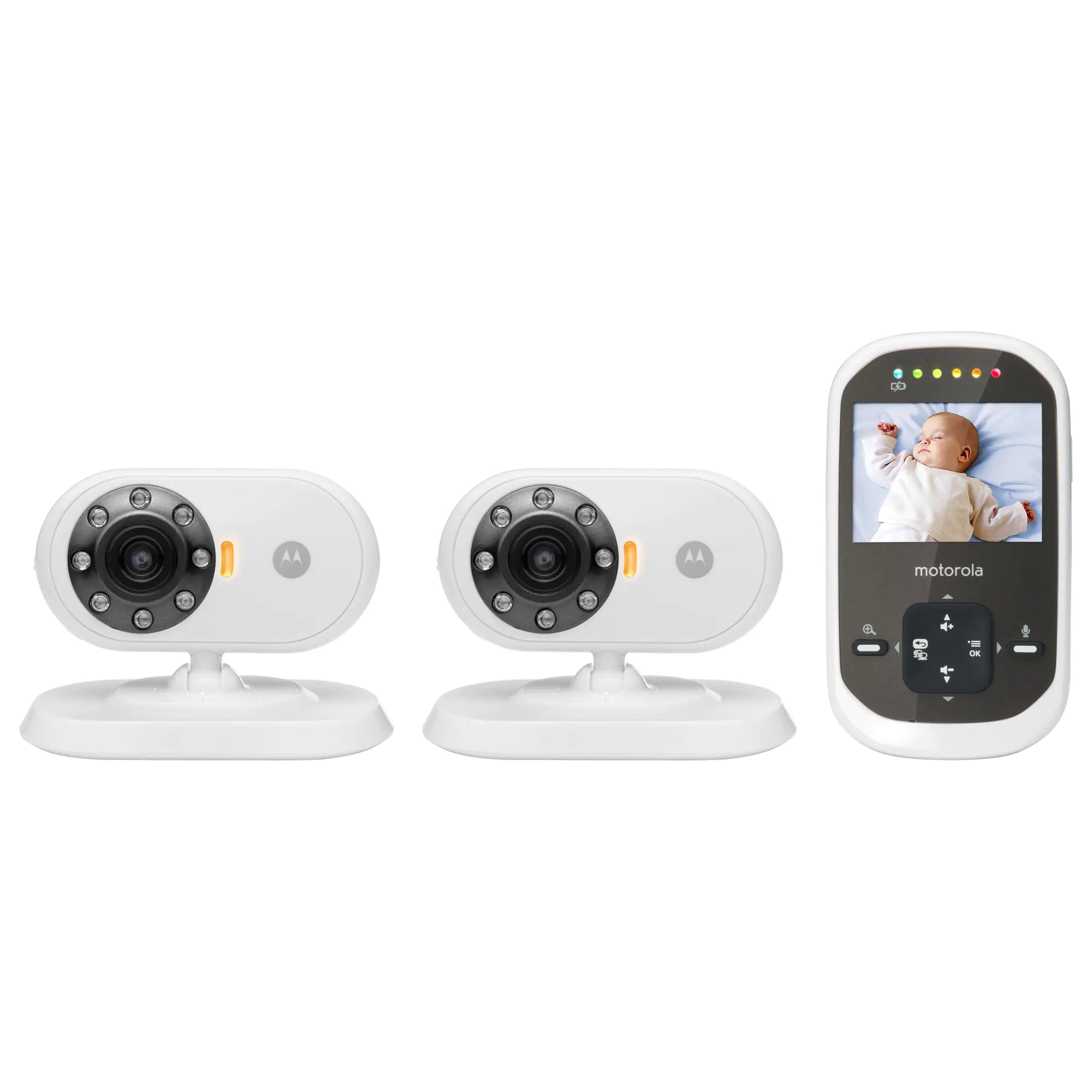 Motorola MBP25-2 Wireless 2.4 GHz Video Baby Monitor with 2.4-Inch Color LCD Screen and Two Cameras