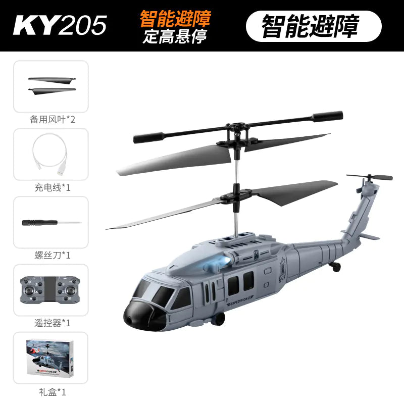 KY205 Black Hawk Helicopter with Dual Cameras and Obstacle Avoidance