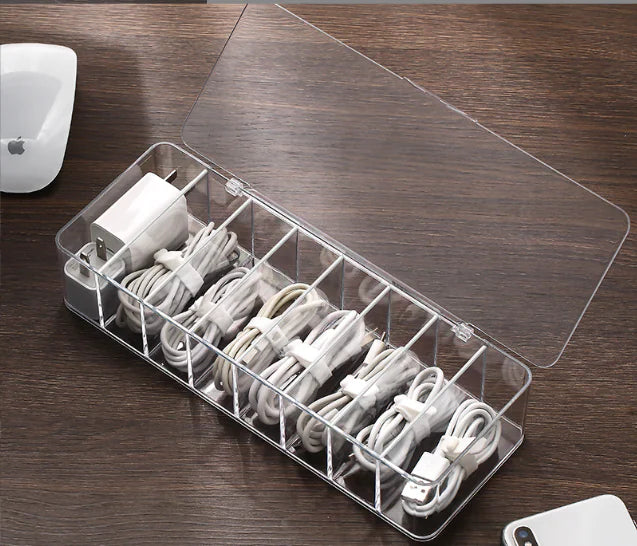 Dust-proof Storage Box for Cables and Mobile Chargers