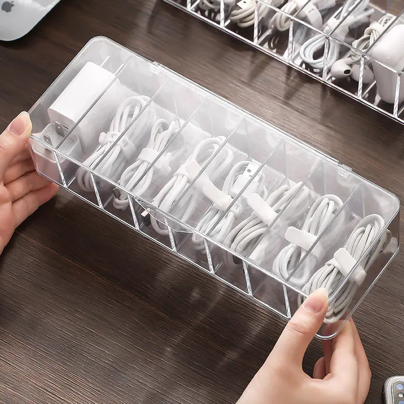 Dust-proof Storage Box for Cables and Mobile Chargers