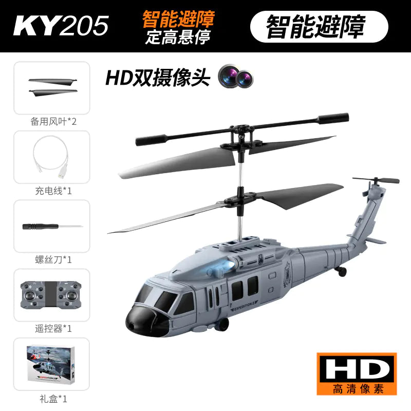 KY205 Black Hawk Helicopter with Dual Cameras and Obstacle Avoidance