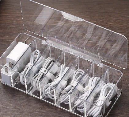 Dust-proof Storage Box for Cables and Mobile Chargers