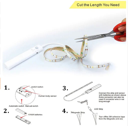 LED Smart Motion Sensor Bed Light Strip